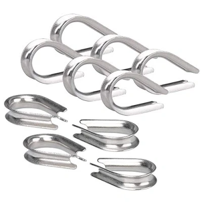 Abbildung von IMAGINE 10 Stück (Größe Wählbar: 3 4 5 mm) 304 Edelstahl Kabelkausche Herz Kausche Kabel Stahldraht Seil Rigging Material (4mm)