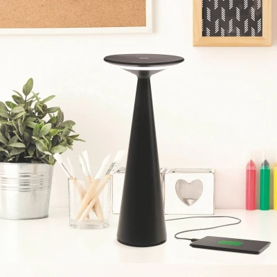 Abbildung von Zafferano, Dama Pro Lampe, Wiederaufladbare und Kabellose Tischlampe mit Touch Control, Geeignet für den Innen Außenbereich, Dimmer, 2200 3000 K, Höhe 29 cm, Farbe Schwarz