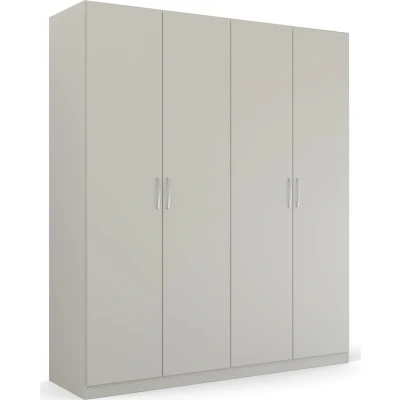 Abbildung von Rauch Möbel Pure by Quadra Spin Schrank Drehtürenschrank, Grau, 4 trg., inkl. 2 Kleiderstangen, Einlegeböden, BxHxT 181x210x54 cm
