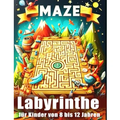 Abbildung von Labyrinthe für Kinder von 8 bis 12 Jahren: Lustige und Herausfordernde : ... Quadrat, Dreieck, Diamant,Mond Mehr