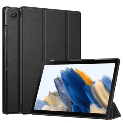 Abbildung von Fintie Hülle für Samsung Galaxy Tab A8 10.5 2021 Ultra Schlank Kunstleder Schutzhülle Cover mit Auto Schlaf/Wach Funktion Zoll SM X200/X205/X207 Tablet, Schwarz