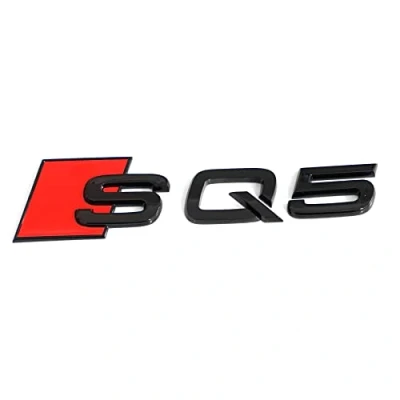 Abbildung von Audi 80A071804 Schriftzug SQ5 Aufkleber Black Edition Emblem, schwarz/rot