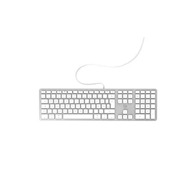 Abbildung von Mobility Lab ML311142 wired Tastatur mit dem deutschen QWERTZ Tastaturlayout für Mac Weiß/Silber