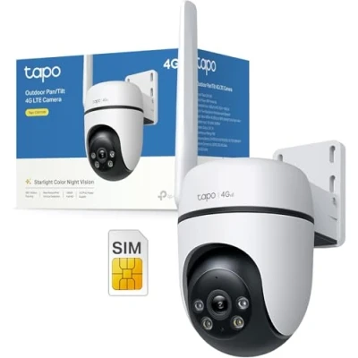 Abbildung von Tapo C501GW 360 Überwachungskamera mit SIM Karte, kein WLAN erforderlich, Starlight farbige Nachtsicht, kostenlose AI Erkennung, DC/PoE Stromversorgung, 1080P, IP66, lokaler und Cloud Speicher