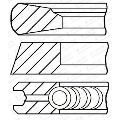 Abbildung von GOETZE ENGINE 08 444600 00 Kolbenringsatz 110