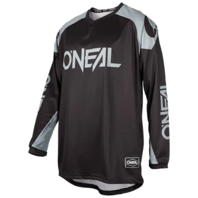 Abbildung von O&#039;NEAL Jersey Enduro Motocross Atmungsaktives Material, Maximale Bewegungsfreiheit, Verlängerter Rücken Matrix Ridewear Erwachsene Schwarz Grau Größe M