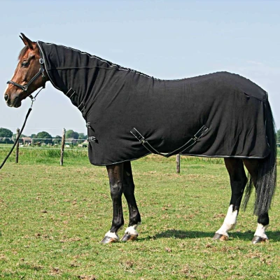 Abbildung von Harry&#039;s Horse Fleecedecke Deluxe m Halssteil Schwarz 105/155