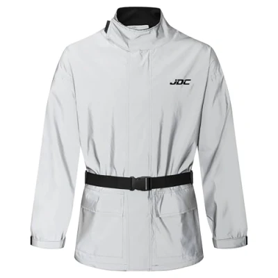 Abbildung von JDC Wasserdichte Motorrad Regenüberzugsjacke Hohe Sichtbarkeit SHIELD Reflektierend XL