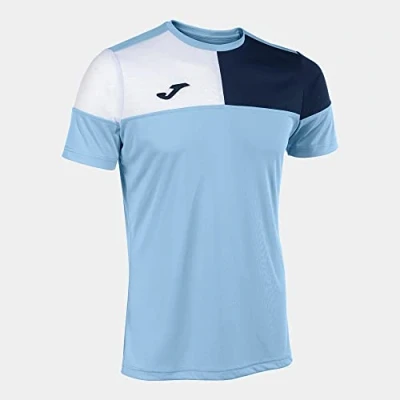 Abbildung von Joma Kurzarmshirt Mann Crew V himmelsblau Marineblau Weiss