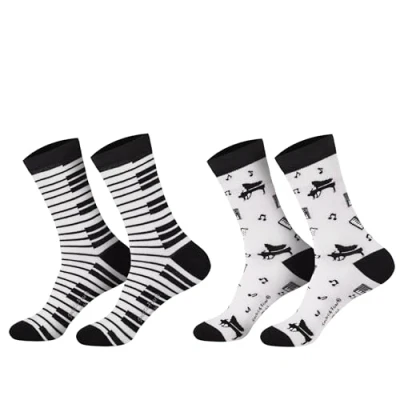 Abbildung von Damen Jungen Mädchen Socken (2 Paar) witzig bunt 42 47 Musik