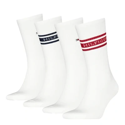 Abbildung von Tommy Hilfiger MEN SOCK Giftbox Sport 4 PACK Socken, Herren, Größe: 39 42, White