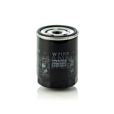 Abbildung von MANN FILTER W 717/2 Ölfilter 3/4 16 UNF mit zwei Rücklaufsperrventilen Anschraubfilter LANCIA: Thema Saloon, DELTA 1, Kappa FIAT: Coupe