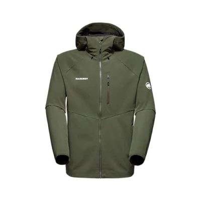 Abbildung von Mammut Ultimate Comfort SO Hooded Softshelljacke, Herren, Größe: Medium, Dark marsh
