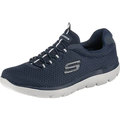Abbildung von Skechers Herren Summits Slip On Sneaker, Navy Mesh Trim, 39 EU