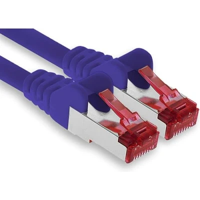 Abbildung von 1aTTack.de 1x 10m CAT6 Patchkabel S/FTP PIMF Schirmung CAT.6 RJ45 Netzwerkkabel Ethernetkabel DSL LAN Router Switch Modem Patchfeld violett 1 Stück