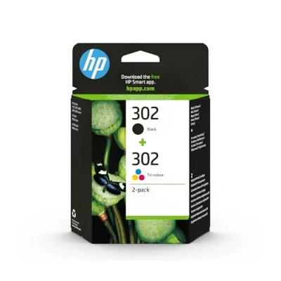 Abbildung von HP 302 (X4D37AE) Original Druckerpatronen, Black + Tri color, für DeskJet 1100, 2300, 3600, 3800, 4600 series, ENVY 4500 OfficeJet 3800 Serie, 2 Stück (1er pack)