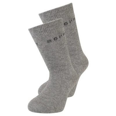 Abbildung von Esprit FOOT LOGO 2PACK UNI Socken für Kinder, Größe: 31 34, Light greymelange