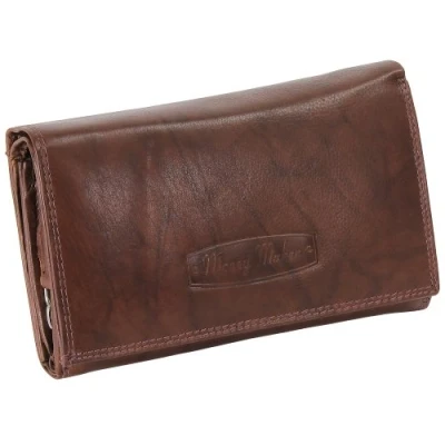Abbildung von Ledershop24 RFID Damen Leder Geldbörse Portemonnaie Geldbeutel Lang Braun Geschenkset + exklusiven Schlüsselanhänger