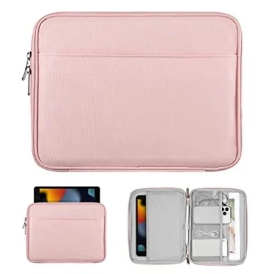 Abbildung von TiMOVO 9 11 Zoll Tablet Tasche für iPad 10. Gen. 10.9&quot;, 9/8/7. 10.2&quot;, Air 11/Air 5/4. Galaxy Tab A9+/A9 Plus 11“, Tragetasche mit Fach, Rosa