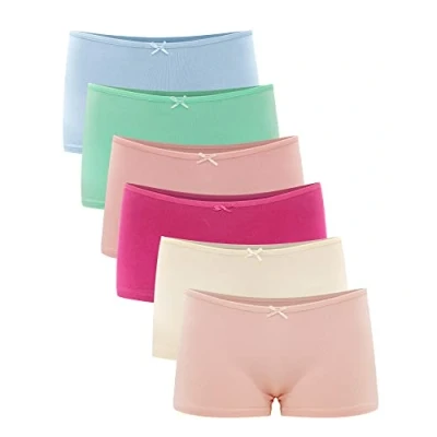 Abbildung von Libella® Panties Damen Boxershorts Unterhose Unterwäsche Set Baumwolle 6er Pack 3901 Rosa/Hellrosa/Grasgrün/Dunkelrosa/Aprikosenweiß/Himmelblau L