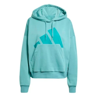 Abbildung von adidas Damen Essentials Big Logo French Terry Loose Hoodie, Powder Teal, L