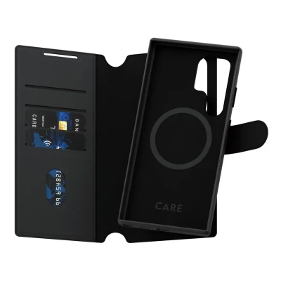 Abbildung von CARE by PanzerGlass Handyhülle »Magnetic Compatible Tango 2 in 1 Wallet Case für Samsung S24 Ultra«, Backcover, Schutzhülle, Handyschutzhülle, Case, Schutzcase, stoßfest