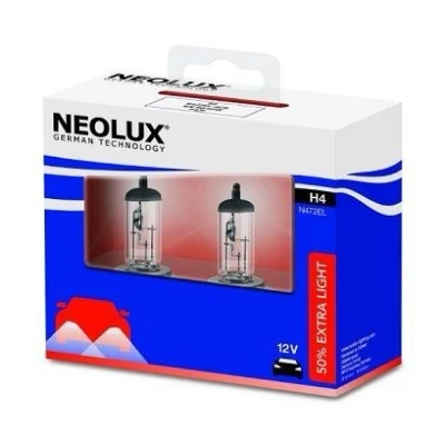 Abbildung von Glühlampe Halogen NEOLUX H4 Extra Light + 50% 12V/60/55W, 2 Stück