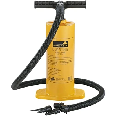 Abbildung von High Peak 49702 Doppelhubpumpe, Handpumpe, TÜV/GS geprüft, 4 Ventile, extra stark, gelb