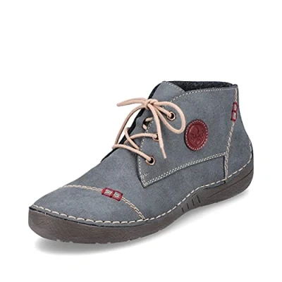 Abbildung von Rieker Damen Bequemschuhe 52540, Frauen Schnürhalbschuhe,Komfortschuhe,Halbschuhe,schnürschuhe,schnürer,bequem,Women&#039;s,Woman,blau (14),36 EU / 3.5 UK