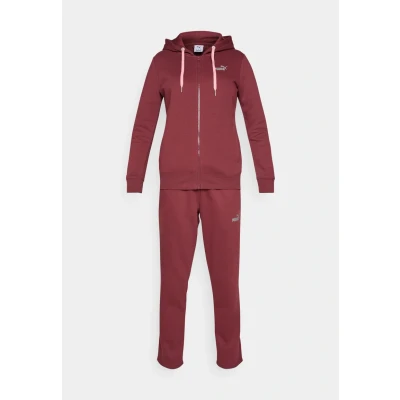 Abbildung von Puma Hooded SUIT SET Trainingsanzug, Damen, Größe: XL, Ruby shimmer