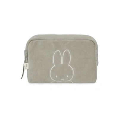 Abbildung von Jollein Frottee Windeltasche Miffy, Olive Green Windeletui Kosmetiktasche Organizer Olivgrün
