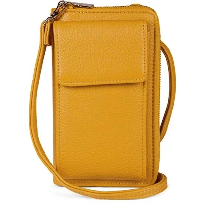 Abbildung von styleBREAKER Damen Mini Bag Geldbörse mit Handy Fach und RFID Schutz, Umhängetasche, Handytasche, Crossbag 02012362, Farbe:Weinrot
