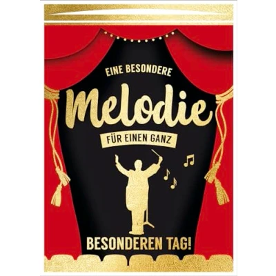 Abbildung von bentino 3D PopUp Geburtstagskarte mit klassischer MUSIK für Konzertkarten, Gutschein, oder Karten zum Musical, Theater, Konzert Balett