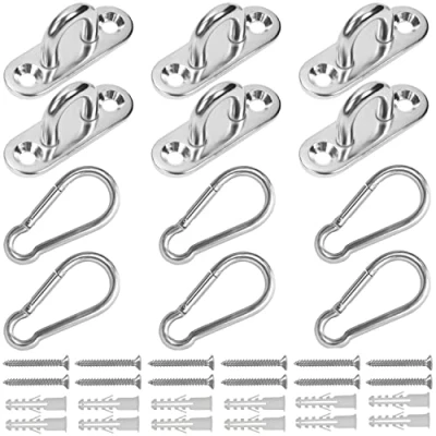 Abbildung von BELLE VOUS Edelstahl Ösen (6er Pack) Schwerlast Deckenhaken mit Schrauben Wand/Deckenhalterung Haken für Hängende Blumentöpfe, Laternen und Garten Dekorationen