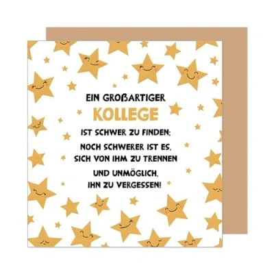 Abbildung von Edition Seidel Premium Glückwunschkarte zum Abschied mit Umschlag. Abschiedskarte Spruch für Frau Mann Kollegin Kollege Pension Rente Ruhestand Sterne (ASQ104 SW025)