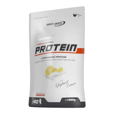 Abbildung von Best Body Nutrition Gourmet Premium Pro Protein, Yoghurt Lemon, 4 Komponenten Protein Shake: Caseinat, Whey Konzentrat, Isolat, Eiprotein, 1 kg Zipp Beutel