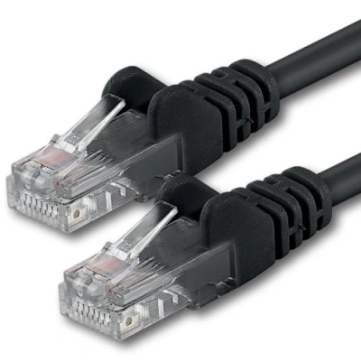 Abbildung von 1aTTack.de 15m schwarz 1 Stück CAT.6 CAT6 Ethernet Lan Netzwerk Kabel 1000 Mbit/s Patchkabel