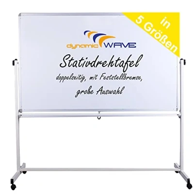 Abbildung von Mobile Whiteboard Tafel beidseitig beschriftbar,in 2 Größen, schutzlackiert, magnethaftend, mit gratis Zubehör (Stifte,Schwämme,Magnete), Größe:120x90 cm