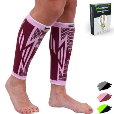Abbildung von 2 Stück Kompression Wadenbandage für Herren &amp; Damen Wadenstrümpfe Muskelfaserriss, Läufer, Schienbeinkantensyndrom Krämpfe Kompressionsstrümpfe Sport Atmungsaktiv Rutschfest