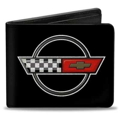 Abbildung von Buckle Down Herren Bifold Wallet Corvette Reisezubehr Bi Fold Brieftasche, Mehrfarbig, 10.1 cm x 8.89
