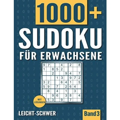 Abbildung von Sudoku für Erwachsene: Heft mit 1000+ Rätseln Schwierigkeit Leicht bis Schwer Lösungen Band 3