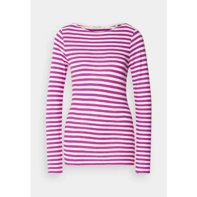 Abbildung von Marc O&#039;Polo LONG Sleeve BOAT NECK Striped Langarmshirt, Damen, Größe: Small, Multi/fresh berry