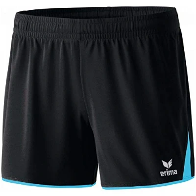 Abbildung von erima Damen Shorts 5 Cubes ohne Innenslip, Schwarz/Curacao, 36, 615412