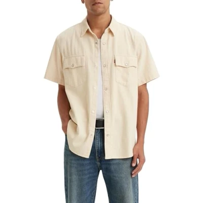 Abbildung von Levi&#039;s SS Western NEW Hemd, Herren, Größe: XL, Ecru