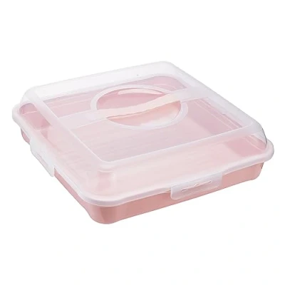Abbildung von keeeper Sandwich , Kuchen und Muffin Butler, Polypropylen, Quadratisch, Enrico, Nordic Pink (Rosa)