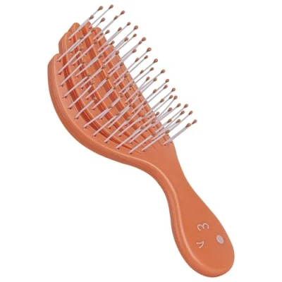 Abbildung von Ninabella Haarbürste ohne Ziepen für Kinder Entwirrbürste Detangler Bürste Haarbürsten Locken lange Haare Hair Brush Kinderhaarbürste in Oktopus Orange