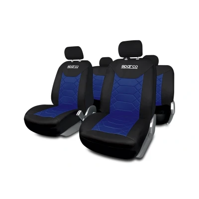 Abbildung von SPARCO BK SPC1016AZ Sitzschonbezug blau/schwarz PVC, Polyester vorne und hinten