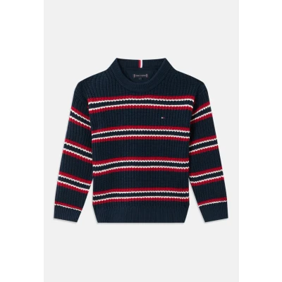 Abbildung von Tommy Hilfiger C NECK Sweater Strickpullover für Kinder, Größe: 176, Dark night navy