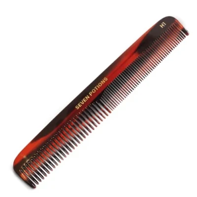 Abbildung von Seven Potions Herren Haarkamm mit feinen und groben Zinken, für Haare, Bart Schnurrbart (18 cm)