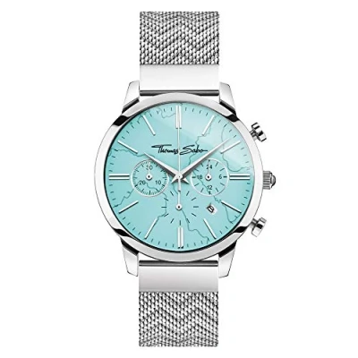 Abbildung von Thomas Sabo Herren Analog Quarz Uhr mit Edelstahl Armband WA0366 201 215 42 mm
